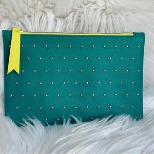 IPSY | BRAND NEW | Teal Green Silver Studded Glam Bag (BAG ONLY)